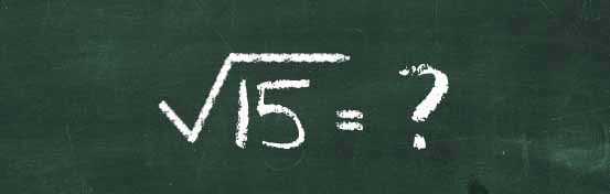 example: square root of 15